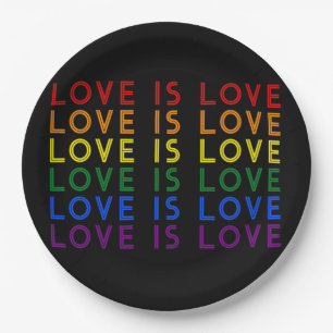 Assiettes En Carton Je promets d'enseigner l'amour - Diversité, égalit