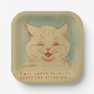Assiettes En Carton Je Suis Heureux Parce Que Tout Le Monde M'Aime (Ch
