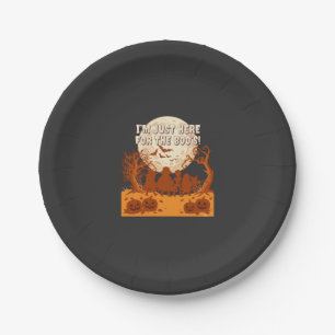 Assiettes En Carton Je suis juste ici Boos Halloween Enfants Silhouett