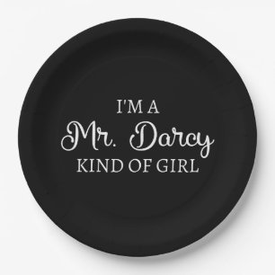 Assiettes En Carton Je suis M. Darcy, genre de fille