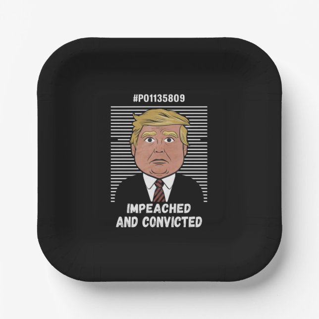 Assiettes En Carton Je vote pour le condamné Felon Pro Trump 2024 (Recto)
