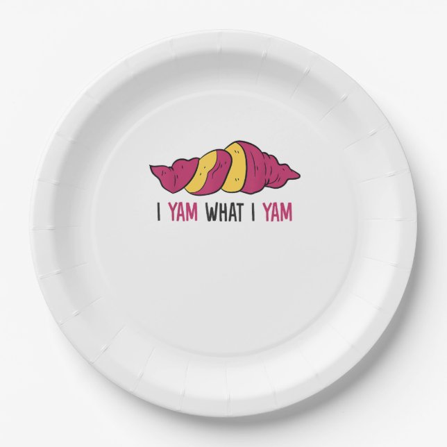 Assiettes En Carton Je Yam Ce que je Yam Sweet Potato (Devant)
