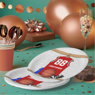 Assiettes En Carton Jersey de basket momento