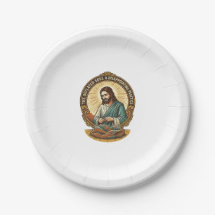 Assiettes En Carton Jésus Balle De Yoga Complètement Dégonflée Humour