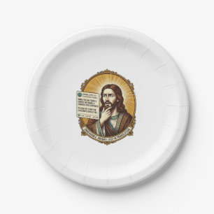 Assiettes En Carton Jésus Confus Échec de la Publication de Traduction
