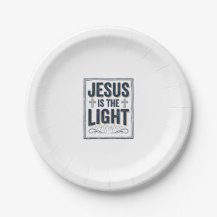 Assiettes En Carton Jésus Est La Lumière Chemise Chrétienne Vintage