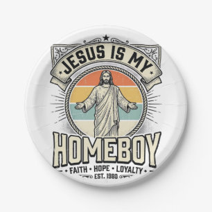 Assiettes En Carton Jésus est mon pote Vintage T-shirt religieux