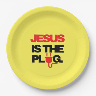 Assiettes En Carton Jesus is the Plug Plate