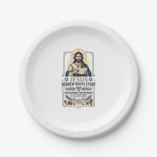 Assiettes En Carton Jésus Langues de la Bible Hébreu Grec Chemise de