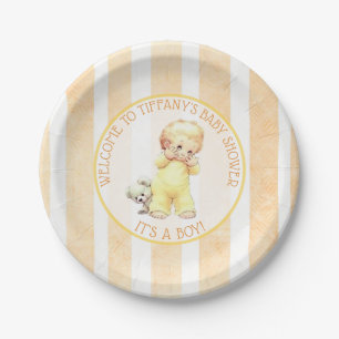 Assiettes En Carton Jetez un oeil à un garçon Vintage bébé Baby shower