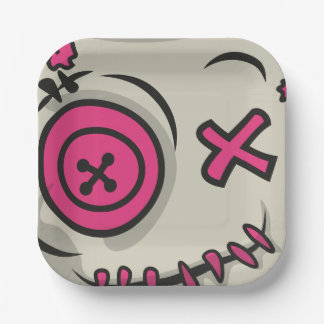 Assiettes En Carton Jeton Voodoo Plaque Carré de 7 po