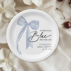 Assiettes En Carton Jette Quelque Chose de Bleu Avant que Je Ne Jette