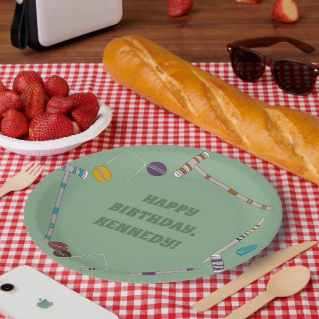 Assiettes En Carton Jeu de croquet, Jeu de triage Personnalisé Fête ex (Pique-nique)