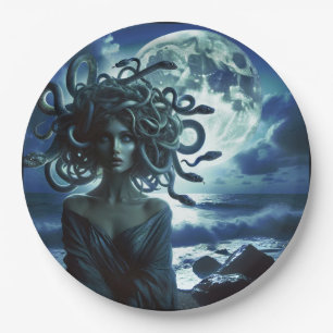 Assiettes En Carton Jeune Méduse jolie par la Lune & l'Océan