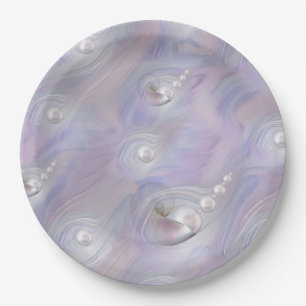 Assiettes En Carton Jeunes filles anges qui volent au milieu des nuage