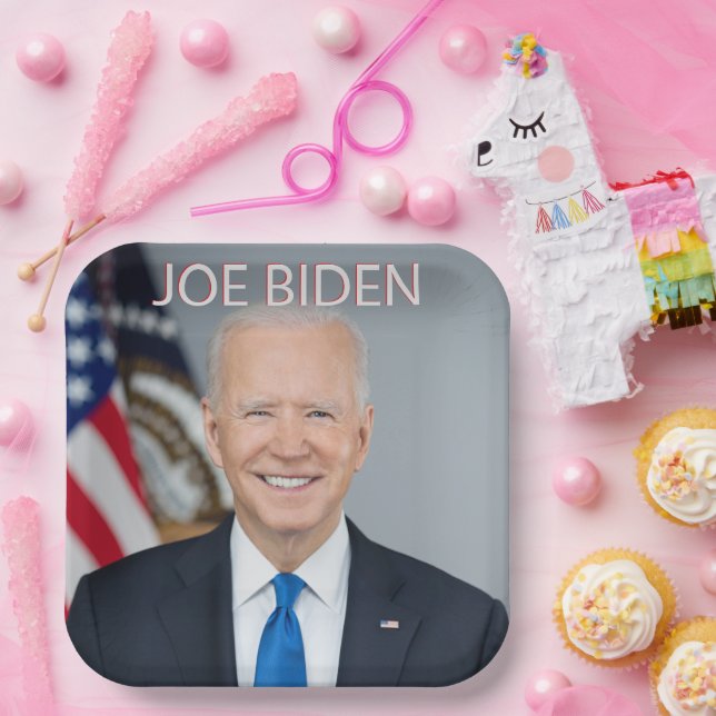 Assiettes En Carton JOE BIDEN Président (Fête)