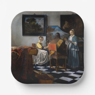 Assiettes En Carton Johannes Vermeer - Le Concert