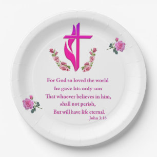 Assiettes En Carton John 3:16