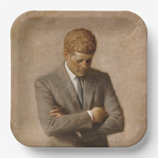 Assiettes En Carton John Kennedy Portrait de la Maison-Blanche préside
