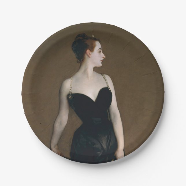 Assiettes En Carton John Singer Sargent Madame X Classic Portrait (Devant)