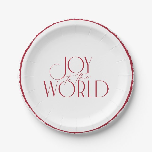 Assiettes En Carton Joie au monde en bord de pont Noël (Devant)