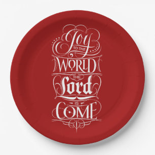 Assiettes En Carton Joie au Monde le Seigneur - Noël chrétien