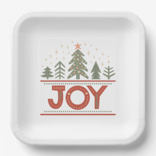 Assiettes En Carton Joie de Noël