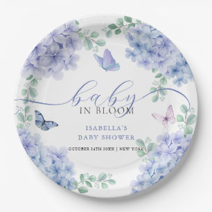 Assiettes En Carton Joli Baby shower de jardin fleuri Hydrangea