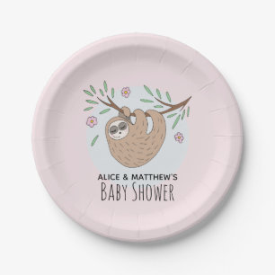 Assiettes En Carton Joli Baby shower moderne de couchage pour enfants