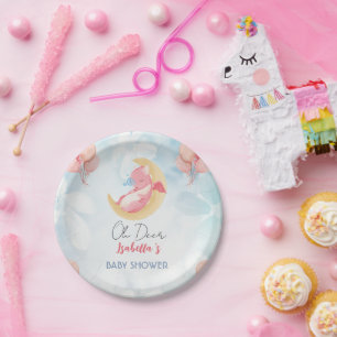 Assiettes En Carton Joli bébé dragon dinosaure Balloon baby shower