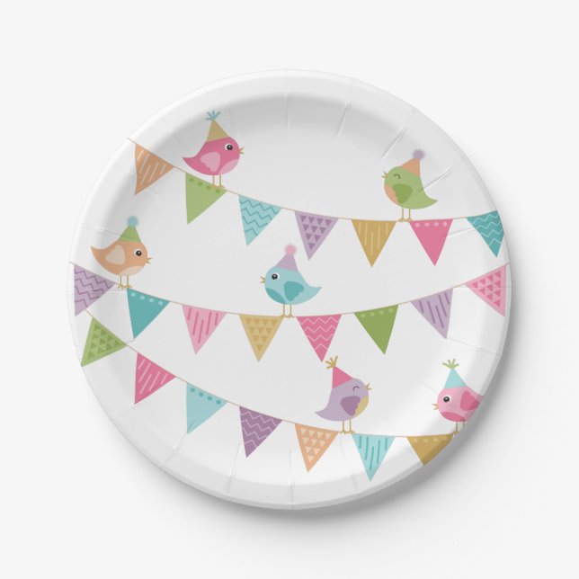Assiettes En Carton Joli Bund Bird (Devant)