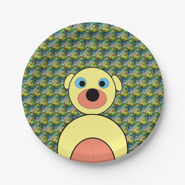 Assiettes En Carton Joli chien (Devant)