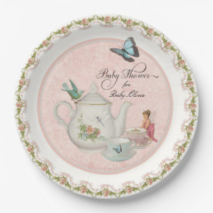 Assiettes En Carton Joli décor féerique de partie de baby shower de