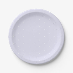 Assiettes En Carton Joli élégant lavande lilas blanc minuscule pois