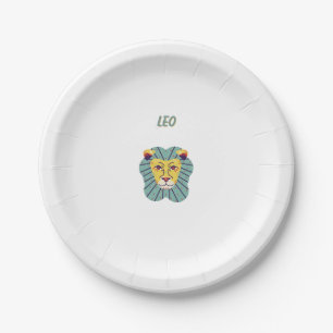 Assiettes En Carton Joli Leo, zodiaque, impression signe du zodiaque