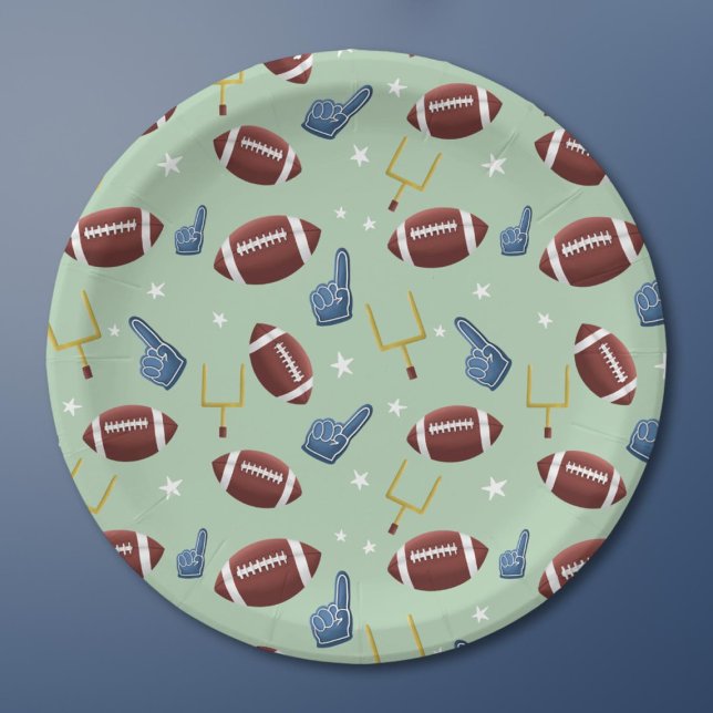 Assiettes En Carton Joli Motif sportif de football (Créateur téléchargé)
