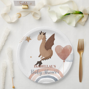 Assiettes En Carton Joli ours en peluche baby shower de garçons afro-a