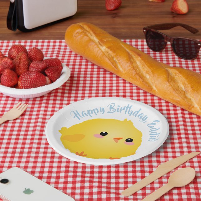 Assiettes En Carton Joli Petit Chick  (Pique-nique)