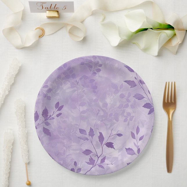 Assiettes En Carton Joli pourpre (Mariage)