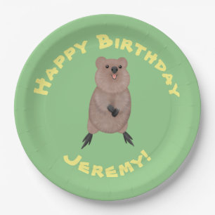 Assiettes En Carton Joli sourire mignon dessin animé quokka
