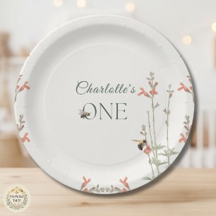 Assiettes En Carton Jolie abeille Fillettes Fleur des champs Premier A
