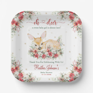 Assiettes En Carton Jolie Baby Shower Noël Oh Cerf