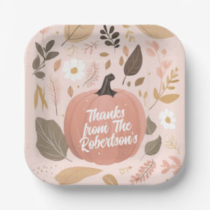 Assiettes En Carton Jolie Earty Citrouille Foliage Thanksgiving Party