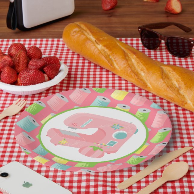 Assiettes En Carton Jolie fête des amateurs de couture (Pique-nique)
