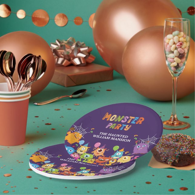 Assiettes En Carton Jolie Fête D'Halloween Monster Costume Pour Enfant (Multi)