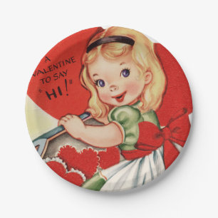 Assiettes En Carton Jolie fête vintage Valentine