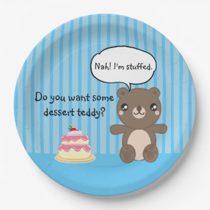 Assiettes En Carton Jolie Teddy Bear Kids Funny Plaisanterie