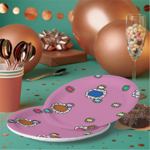 Assiettes En Carton jolies fleurs