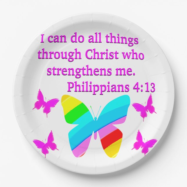 ASSIETTES EN CARTON JOLIMENT PHILIPPIENS 4:13 BUTTERFLY DESIGN (Devant)