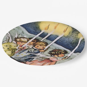 Assiettes En Carton jolis anges
